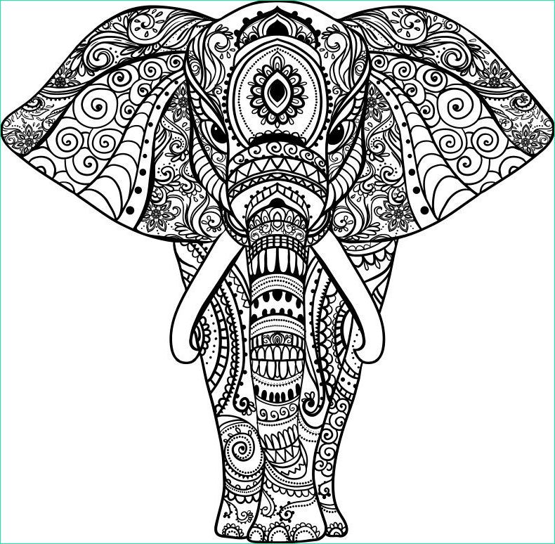 Coloriage Elephant Mandala Luxe Stock Zentangle Animals Google Søgning