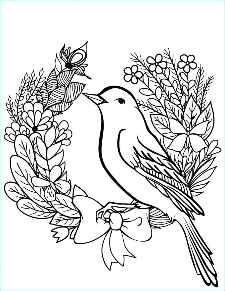 Coloriage Oiseaux Printemps Beau Photos Coloriages à Imprimer