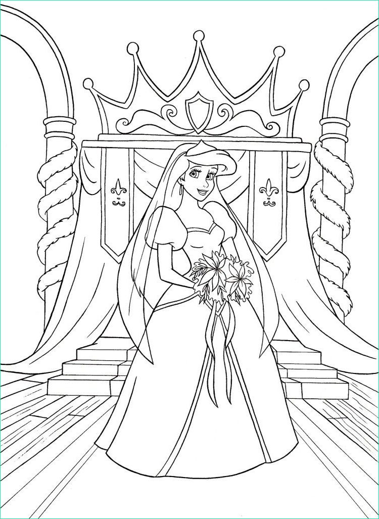 Coloriage Princesse Ariel Beau Image Walt Disney Coloring Pages Princess Ariel