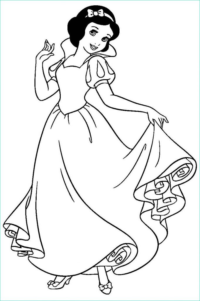 Coloriage Princesse Disney Blanche Neige Impressionnant Galerie