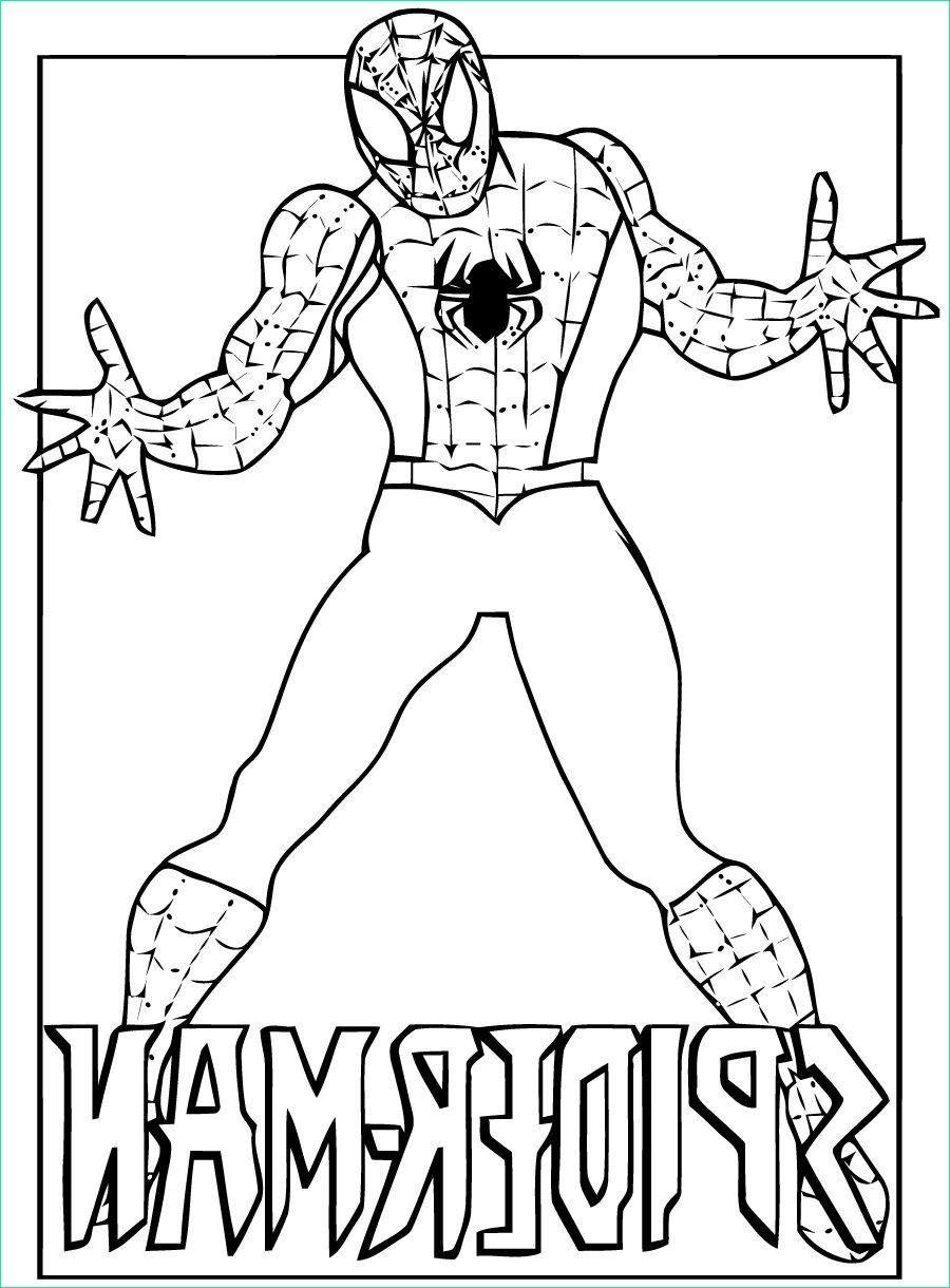 Dessin à Colorier Spiderman Élégant Images Dessin De Coloriage Spiderman à Imprimer Cp