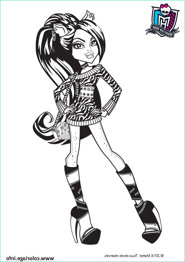 Dessin A Imprimer Monster High Impressionnant Stock Coloriage Monster High Clawdeen Wolf Cheveux attaches