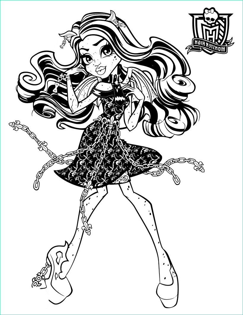 Dessin A Imprimer Monster High Inspirant Stock Monster High Haunted Coloring Pages to and Print