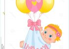 Dessin De Bébé Fille Bestof Photos Color Balloons Carrying A Cute Baby Girl Baby Girl Vector