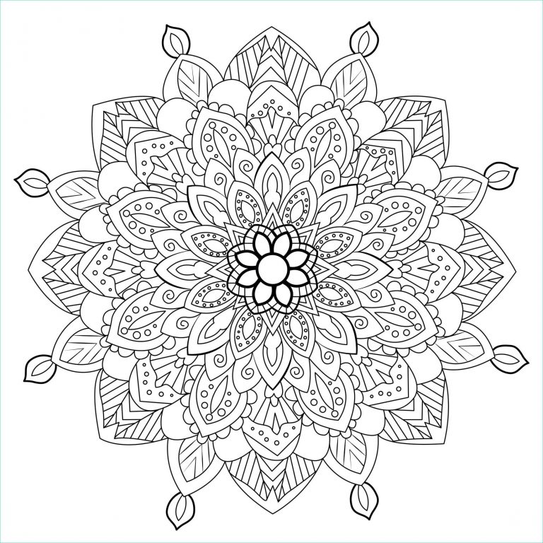 Dessin Madala Cool Stock Zen &amp; Anti Stress Mandala Mandalas with Flowers