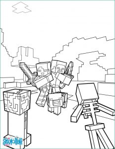 Dessin Mincraft Beau Photos Minecraft Coloring Page Fight All the Mobs Coloring