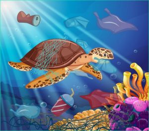Dessin Océan Luxe Stock Sea Turtle and Plastic Bags In the Ocean