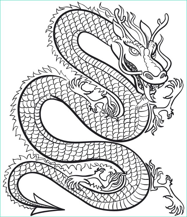 Dragon Coloriage Beau Stock Coloriage Du Dragon Chinois Momes