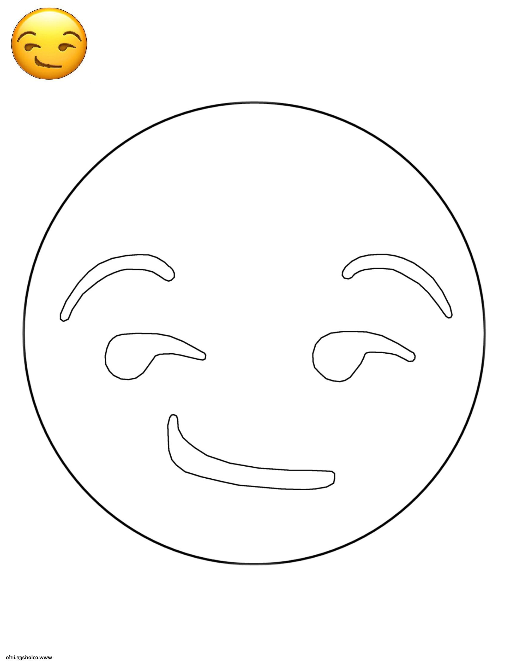 Emoji à Imprimer Cool Galerie Coloriage Emoji Smirk Smiley Jecolorie