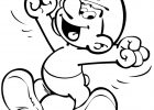Joyeux Dessin Beau Photos Smurf Jumping for Joy Coloring Page
