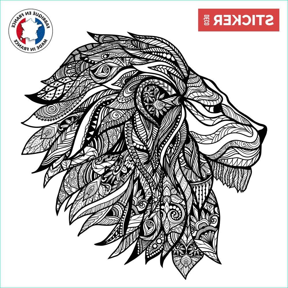 Mandala Animaux Adulte Beau Stock Sticker Lion Mandala Stickers Animaux Autocollants