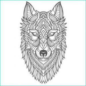 Mandala Animaux Loup Luxe Collection Stickers Animaux