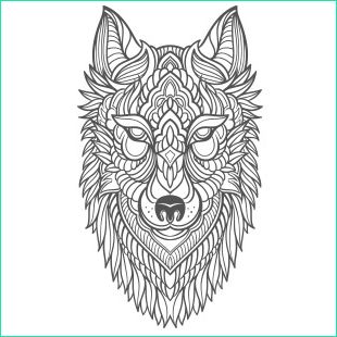 Mandala Animaux Loup Luxe Collection Stickers Animaux