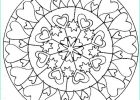 Mandala Fête Des Mères Luxe Image Coloriage D Un Mandala In N Double Rosace Coeurs