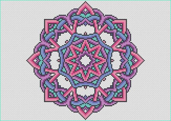 Mandala Stitch Luxe Photographie Pattern Knotty Mandala Cross Stitch Chart by