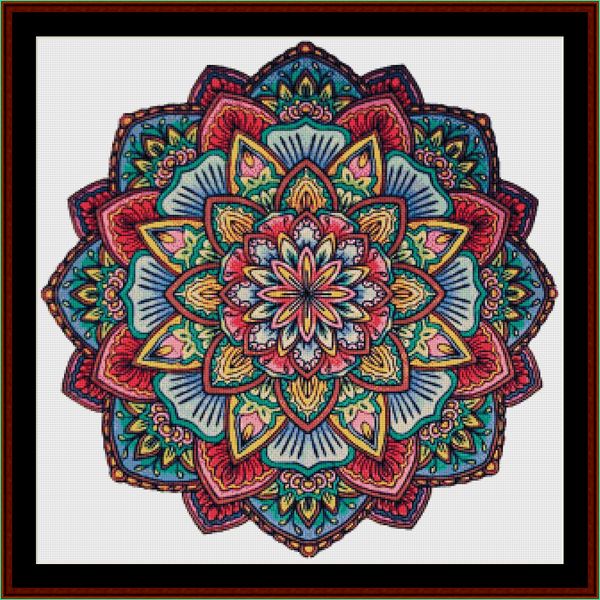 Mandala Stitch Luxe Photos Mandala 16 Cross Stitch Pattern by Kathleen George at