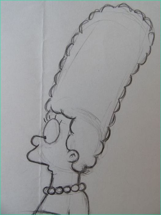 Marge Simpson Dessin Cool Photographie the Simpsons Marge Simpson Dessin original Catawiki