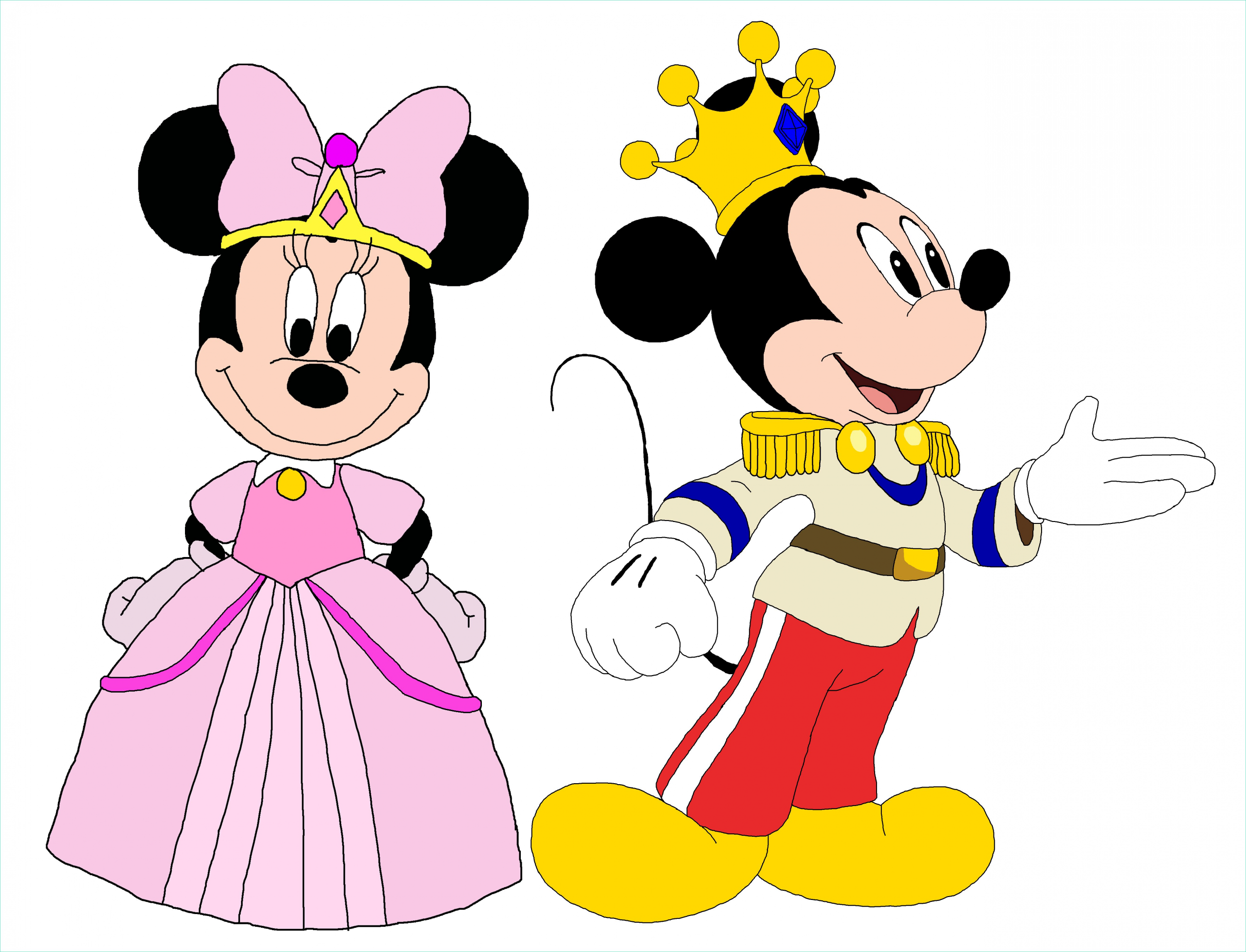 Mickey Minnie Dessin Impressionnant Images Coloriage Prince Mickey Et Princesse Minnie à Imprimer