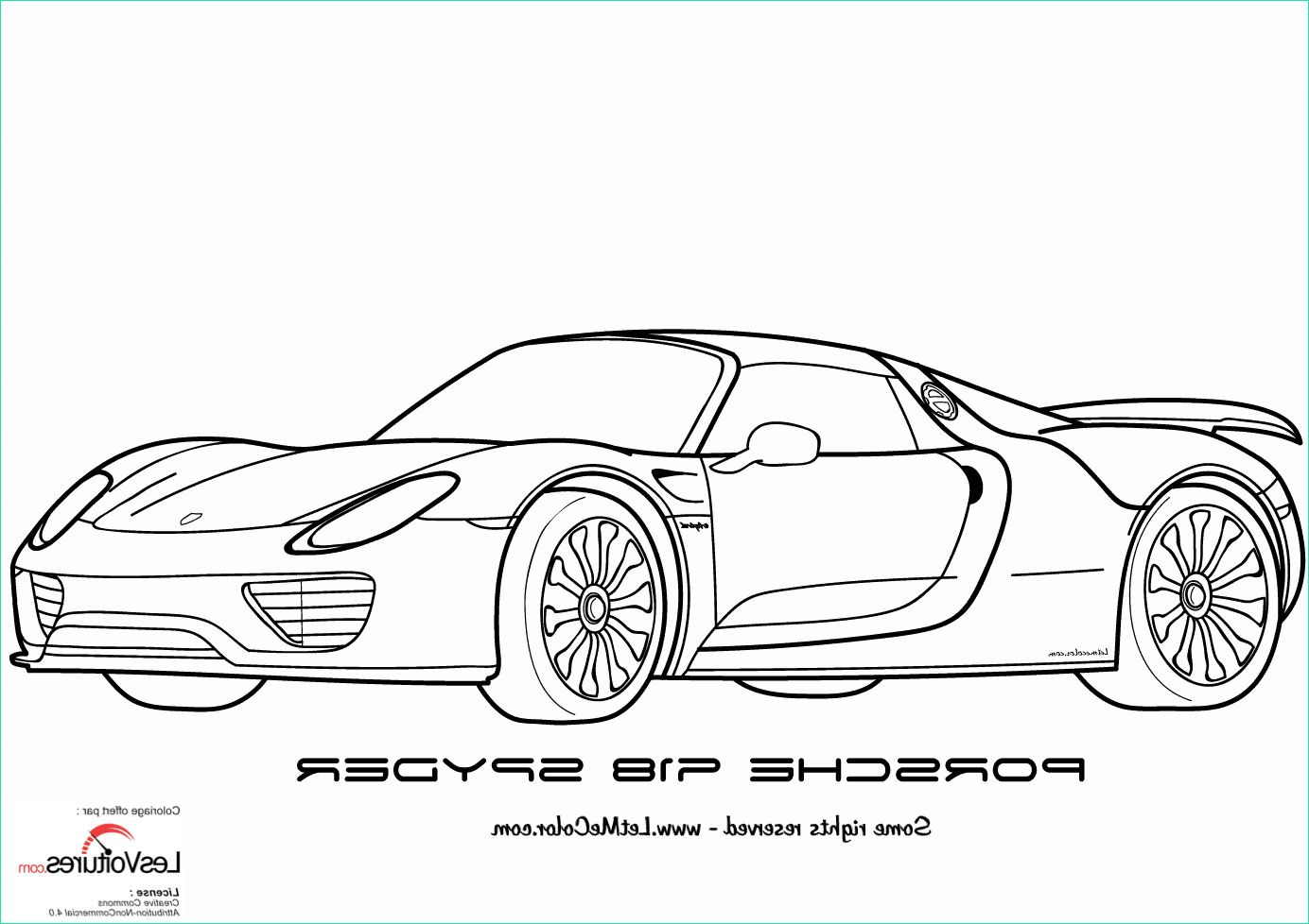 Porsche Coloriage Beau Photos Porsche 918 Spyder Coloriage Voiture