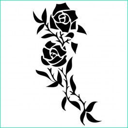 Rose Dessin Noir Et Blanc Inspirant Photographie Pochoir Fleur Rose Adhésif Et Repositionnable