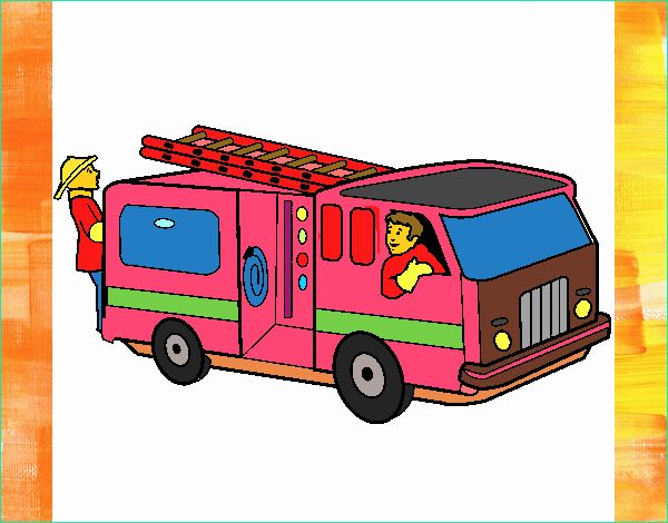 Camion Pompiers Dessin Inspirant Image Dessin De Pompiers Dans Le Camion Colorie Par Membre Non