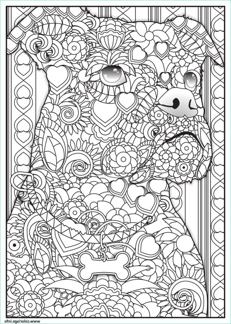 12 Nouveau De Coloriage Chien Mandala Photos  Coloriage  Coloriage