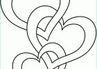 Coloriage Coeur Simple Cool Image Coloriage Trois Coeurs Enlacés à Imprimer Dans Les