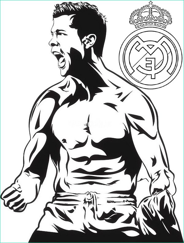 Coloriage Cristiano Ronaldo Luxe Photos C Ronaldo Real Madrid Coloring and Drawing Page