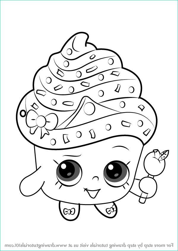 Coloriage Cupcake Kawaii Cool Images How to Draw Cupcake Queen From Shopkins