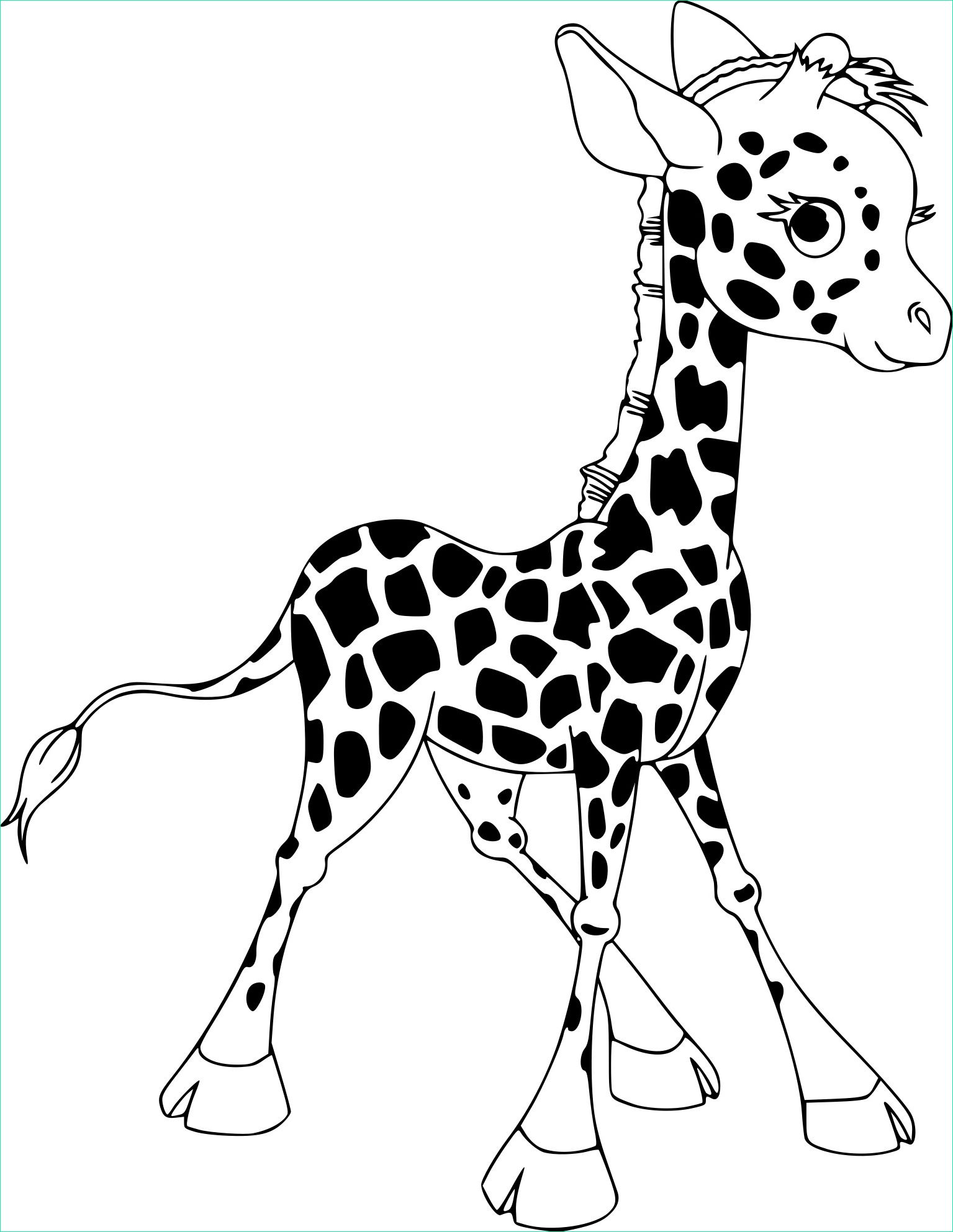 Coloriage Girafe à Imprimer Bestof Galerie Coloriage Petite Girafe Mignonne à Imprimer Sur Coloriages