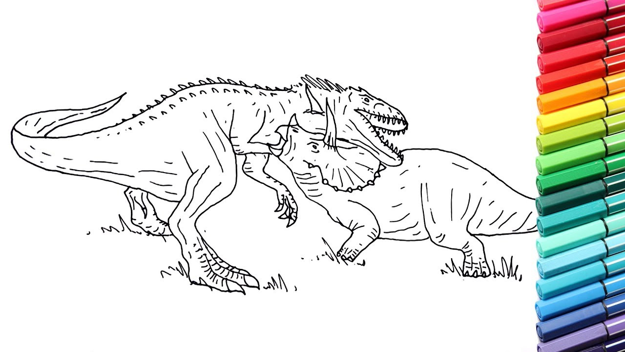 Coloriage Indominus Rex Beau Photos How to Draw Indominus Rex Vs Triceratops Drawing and