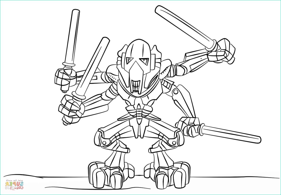 Coloriage Lego Star Wars Bestof Galerie Lego General Grievous Coloring Page