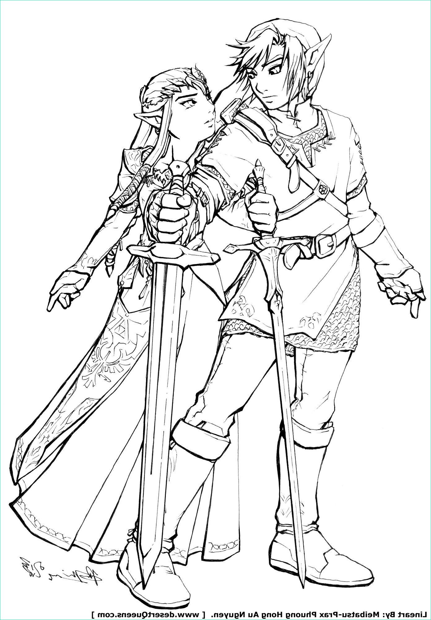 Coloriage Link Cool Collection Zelda Coloring Pages