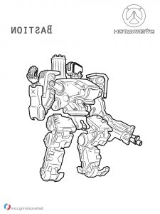 Coloriage Overwatch Cool Images Bastion From Overwatch Coloring Pages Free Printable