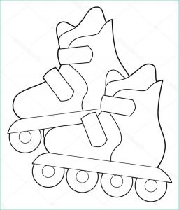 Coloriage Roller Cool Photos Roller Skates Coloring Page — Stock © Agaes8080