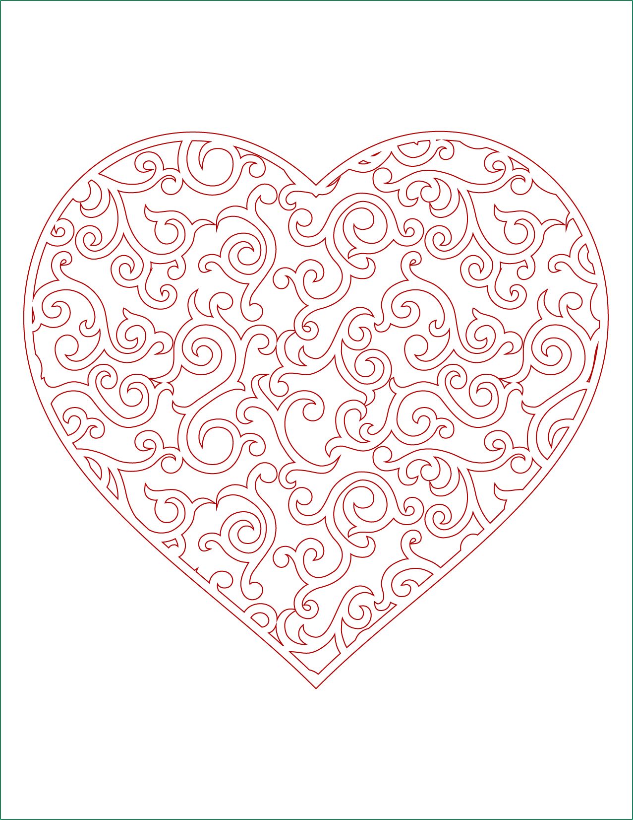 Dessin A Imprimer Coeur Élégant Image Coeur à Imprimer En Couleur Carte St Valentin Artherapie
