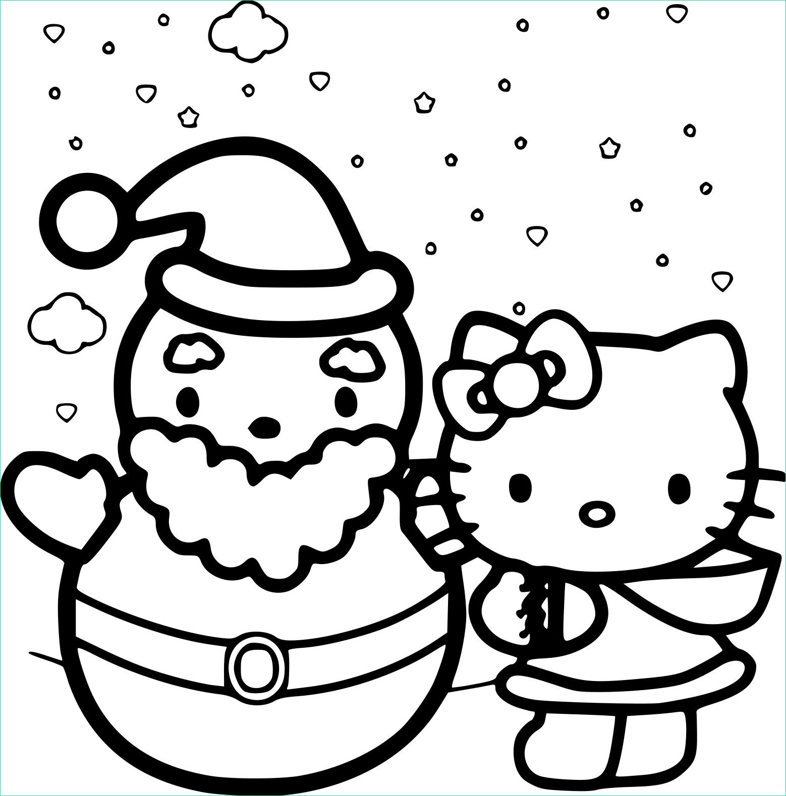 Dessin à Imprimer Hello Kitty Inspirant Collection 15 Coloriage Hello Kitty Noel