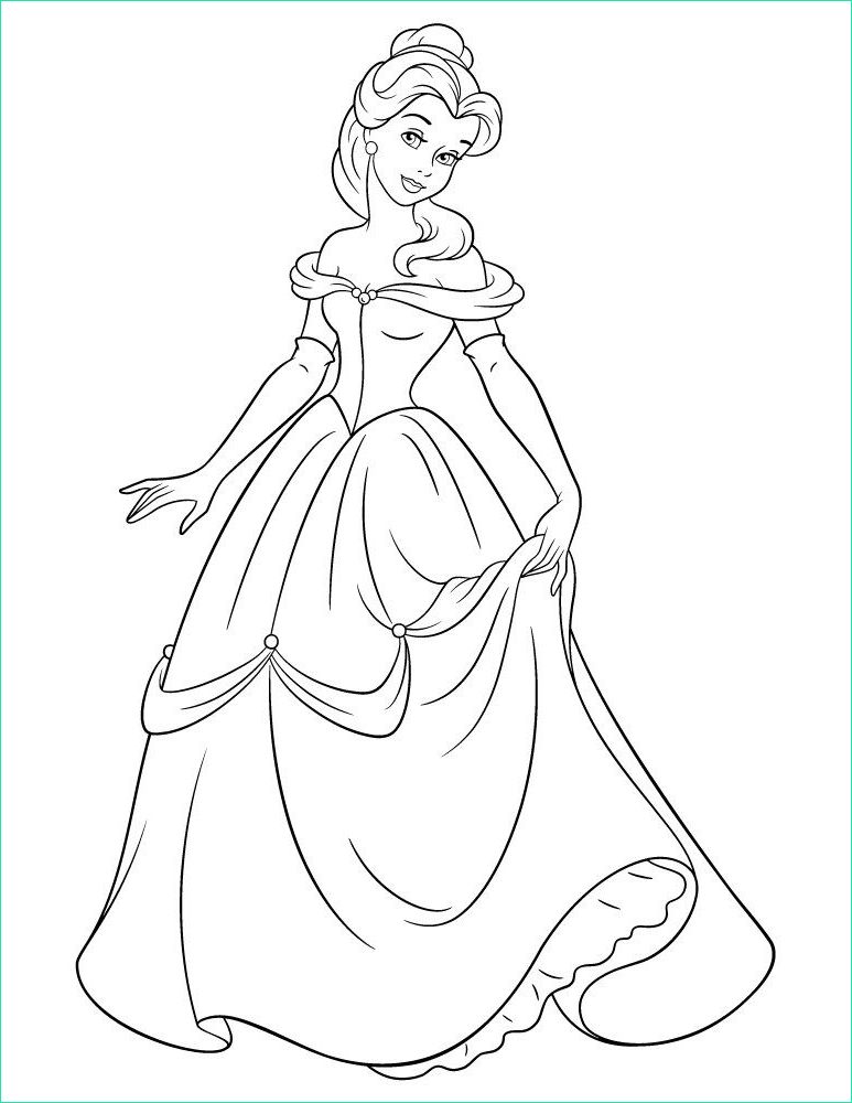 Dessin à Imprimer Princesse Disney Cool Image Coloriage Disney Princesse Belle à Imprimer