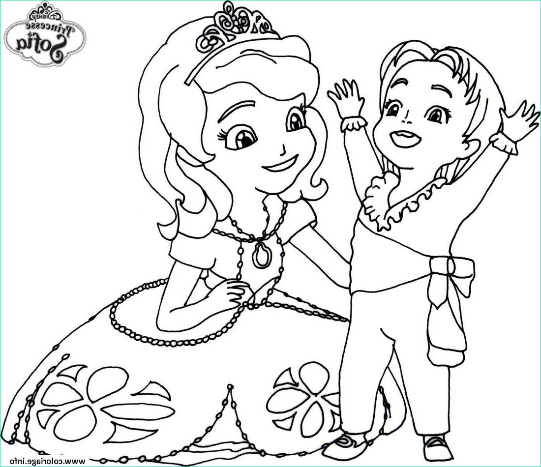 Dessin à Imprimer Princesse Disney Élégant Image Coloriage Princesse sofia Disney Avec Un Enfant Dessin