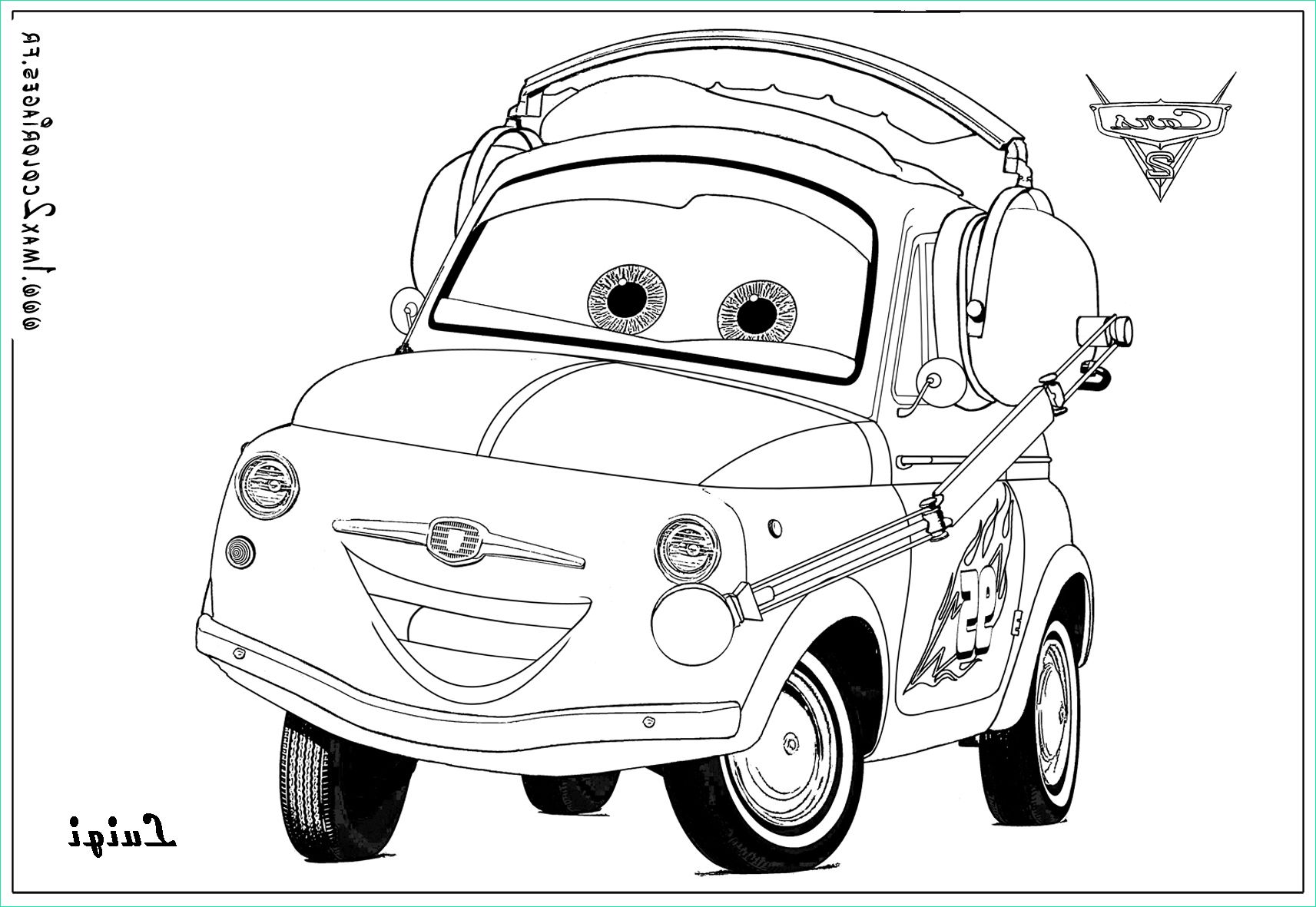 Dessin Car Beau Image Coloring Page Cars 2