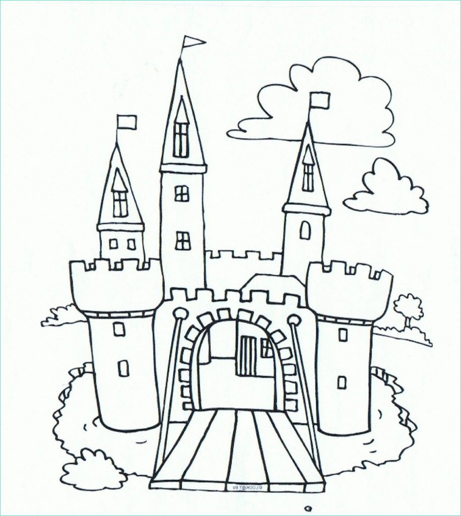 9 Inspirant De Dessin Chateau Simple Photos Coloriage Coloriage - Gambaran