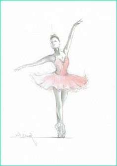 Dessin Danseuse étoile Beau Photos Set Of 4 Prints Ballerina Art Pink Ballerina Watercolor