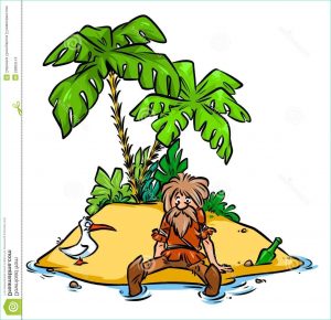 Dessin île Impressionnant Image Desert island Robinson Crusoe Stock Illustration Image
