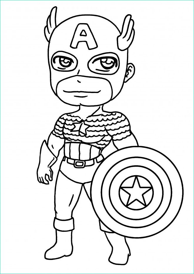 Dessin Kawaii à Colorier Et Imprimer Bestof Photos Coloriage Captain America Kawaii Dessin Gratuit à Imprimer