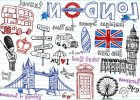 Dessin Londre Beau Photos Londres Doodles — Image Vectorielle Azzzya ©