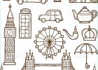 Dessin Londre Luxe Photographie Set Cute Hand Drawn Cartoon Objects London theme
