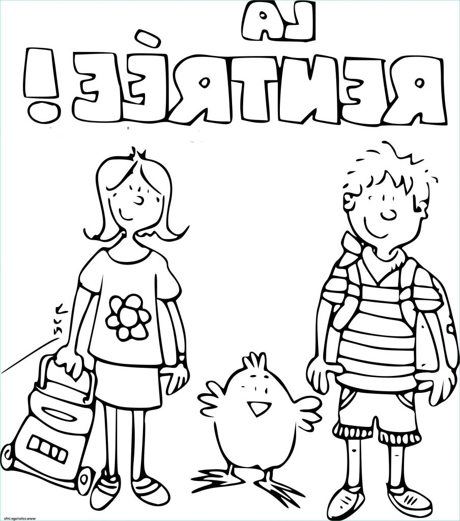 13 Élégant De Dessin Rentrée Scolaire Photographie - Coloriage : Coloriage