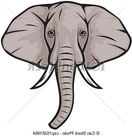 Elephant Dessin De Face Luxe Photographie Clip Art Vector Of Elephant Head Csp Search