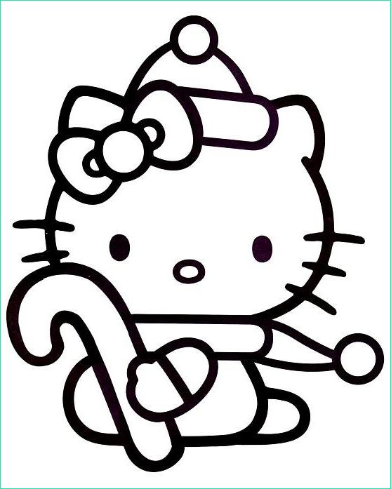 Hello Kitty Dessin Beau Collection Coloriage A Imprimer Hello Kitty Et son Sucre D orge De