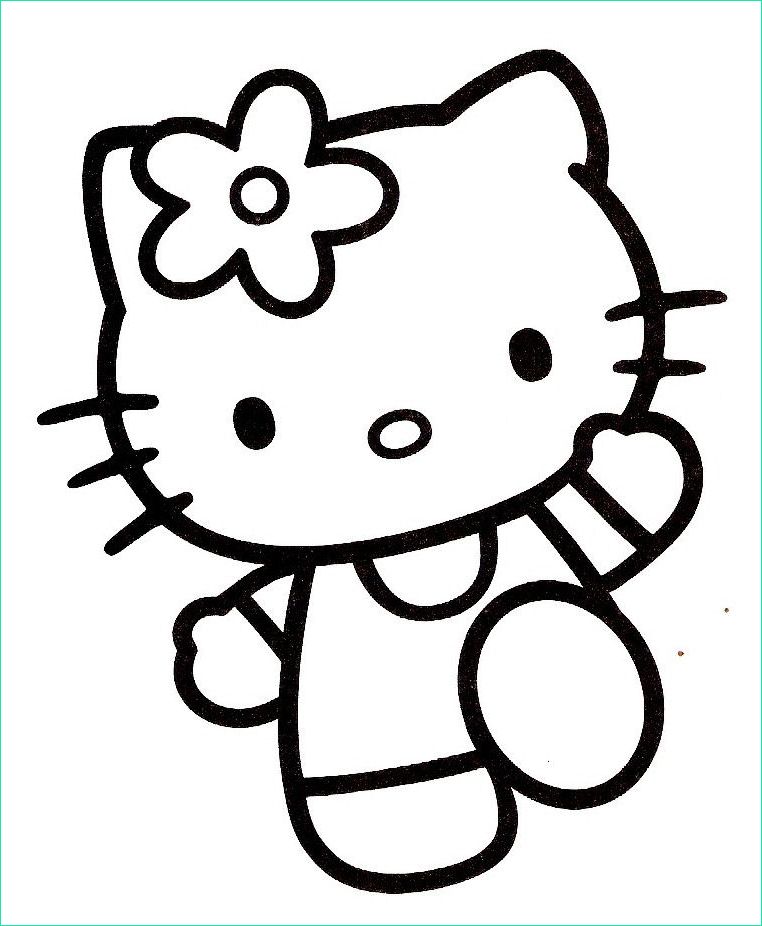 Hello Kitty Dessin Beau Stock Coloriage Hello Kitty 23